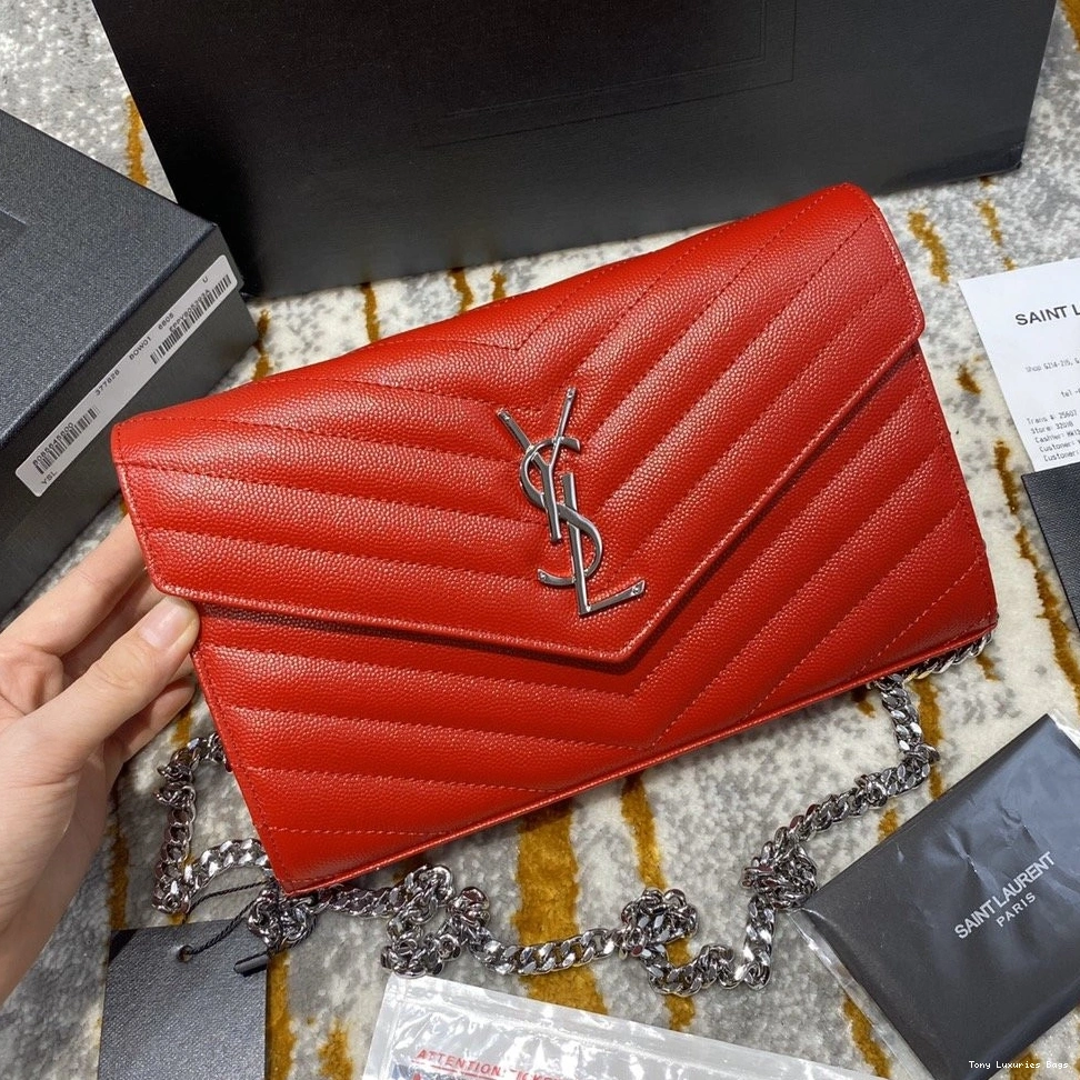 Tony Luxuries YSL MATELASSÉ WALLET CHAIN CASSANDRE 0729